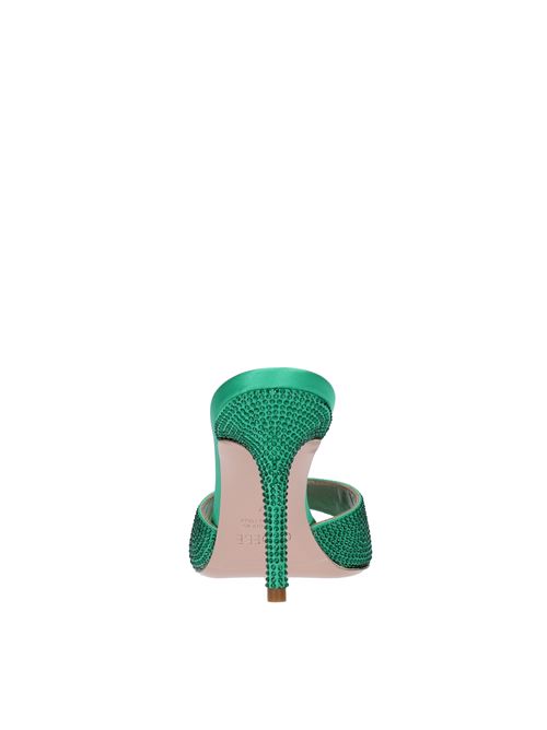 Mules modello GIGI 80 in raso e strass GEDEBE | GIGI 80 SATINSMERALDO